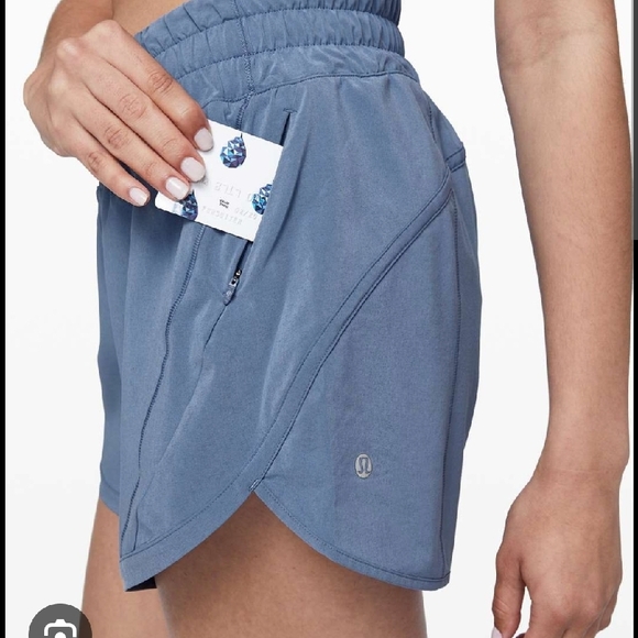 Women's Blue Athletic Shorts - Picture 4 of 9
